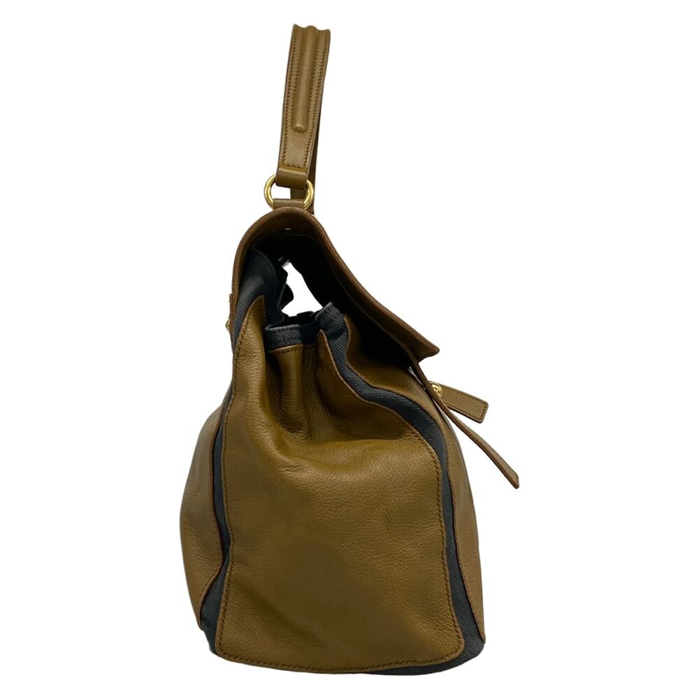 Saint Laurent YvesSaintLaurent Muse Two Handbag 229563 Brown Black Leather - Picture 2 of 15